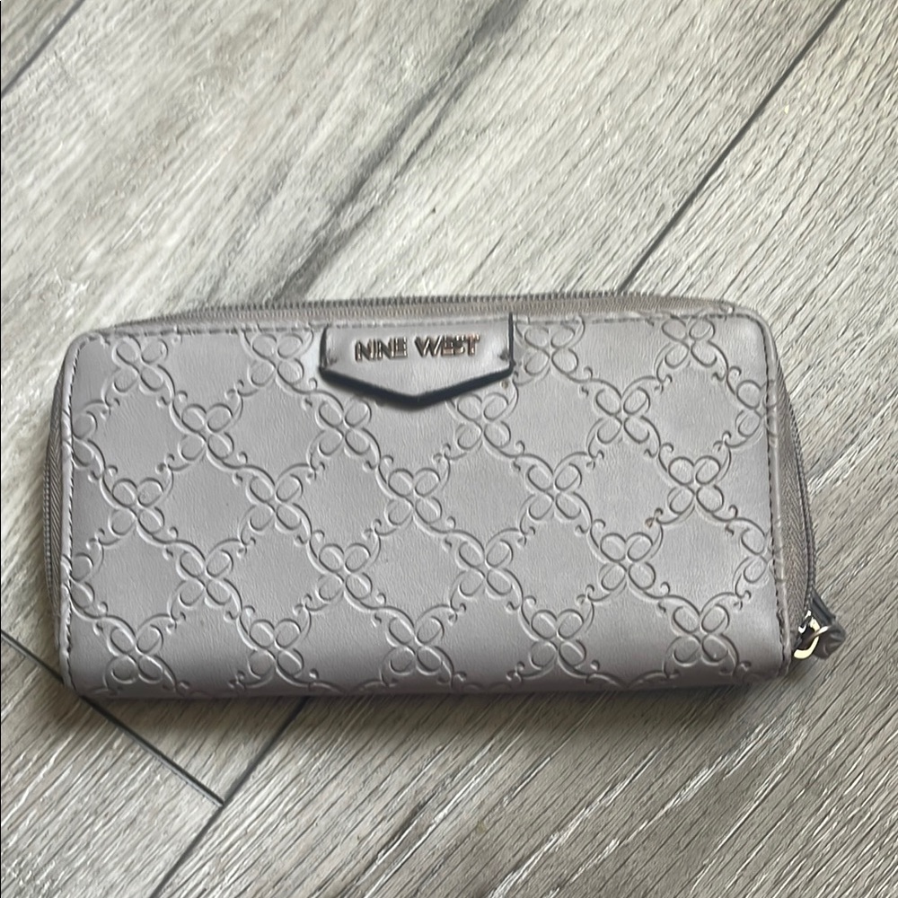Nine West Gray Embossed Women's Wallet